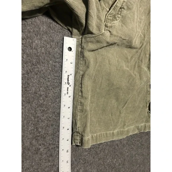 Ocean pacific cargo corduroy shorts mens green loose drawstring XL cotton - Picture 6 of 8
